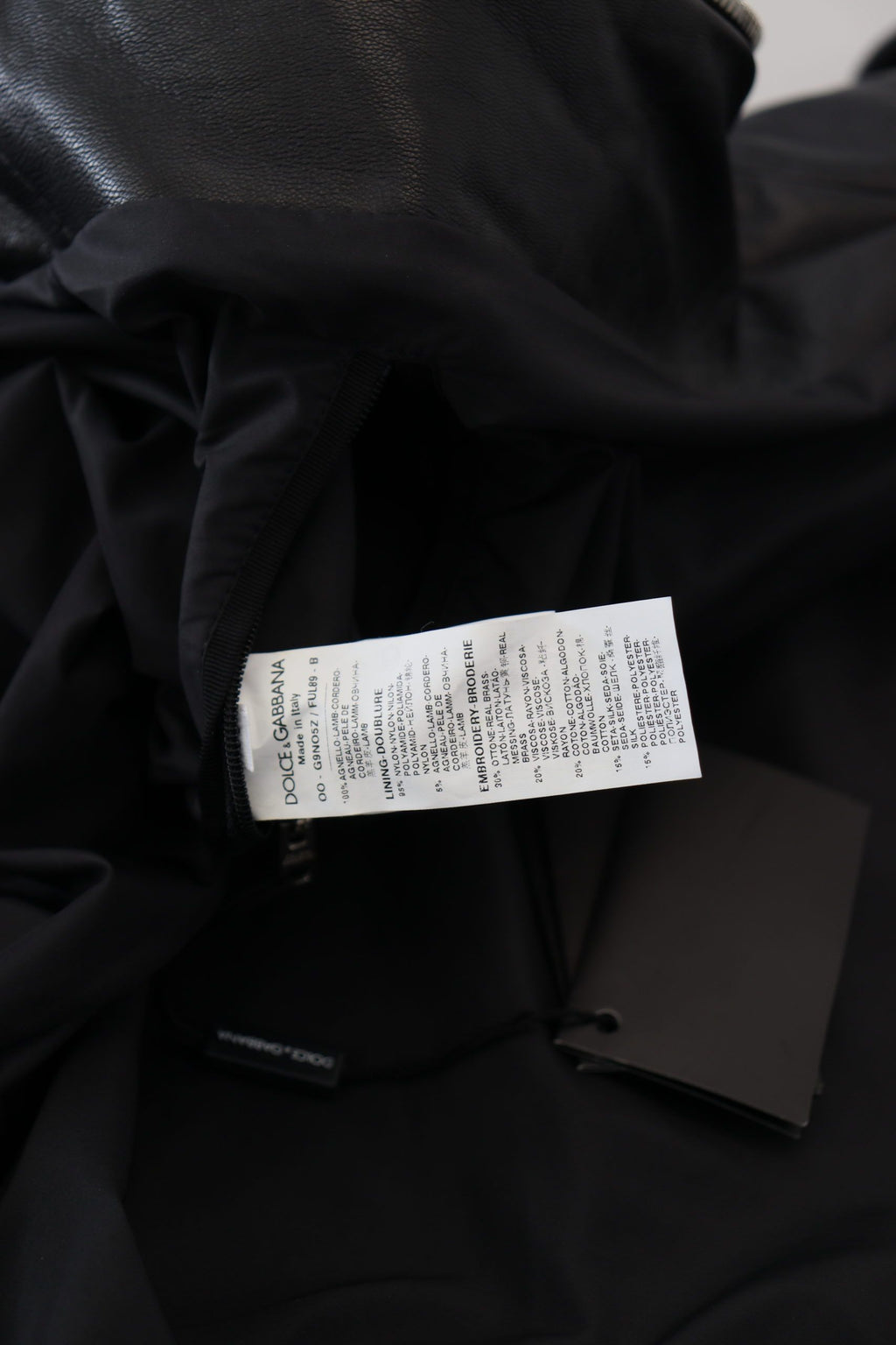 Dolce & Gabbana Black Leather Hooded Blouson Coat Jacket