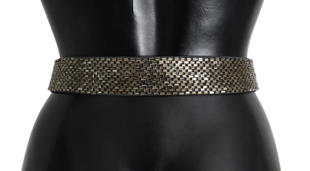Dolce & Gabbana Embellished Waist Belt with Crystal Buckle