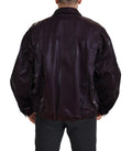 Dolce & Gabbana Bordeaux Nylon Collar Men's Coat Jacket