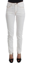 Cavalli Weiße Slim Fit Jeans aus Baumwollmischung