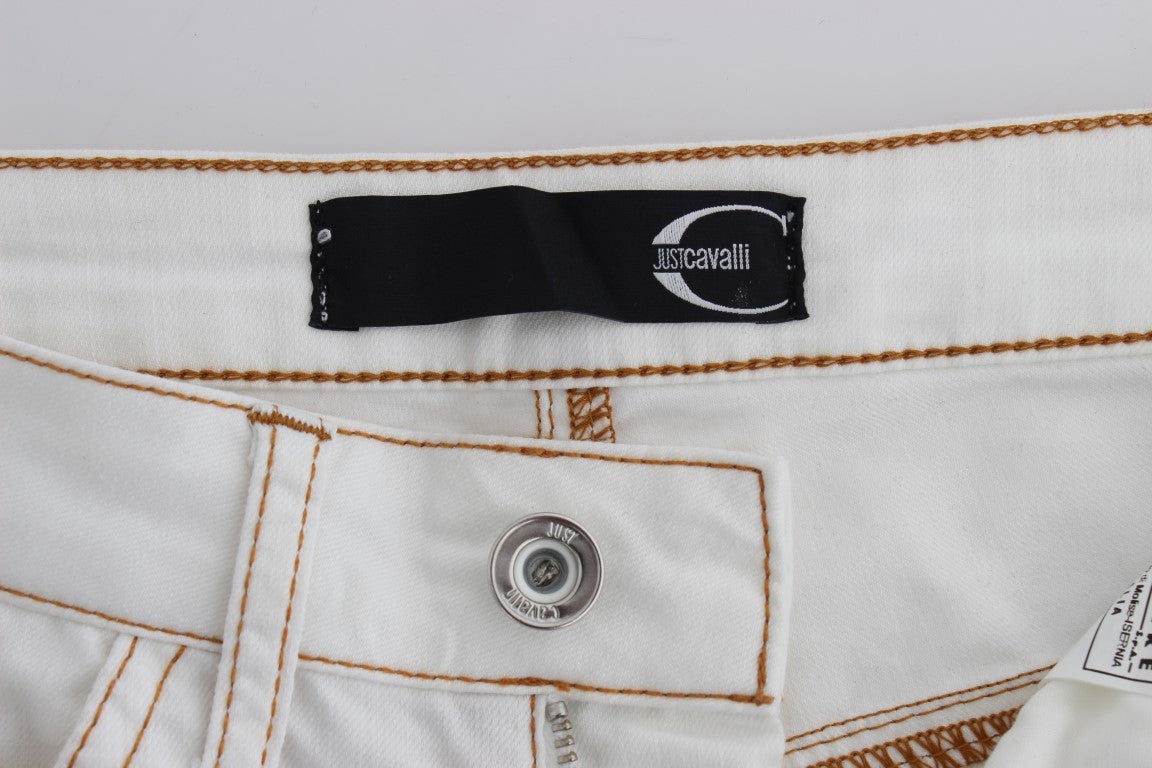 Cavalli Weiße Slim Fit Jeans aus Baumwollmischung