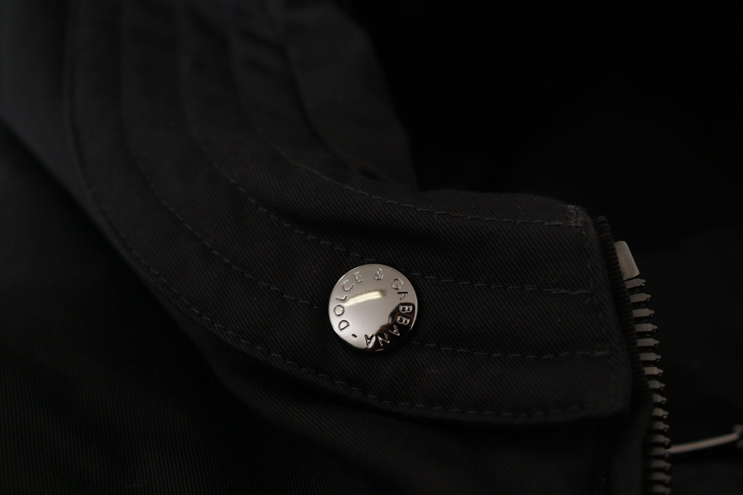 Dolce & Gabbana Black Nylon Hooded Parka Winter Jacket