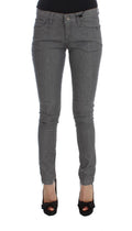 Costume National Grey Slim Fit Cotton Blend Jeans