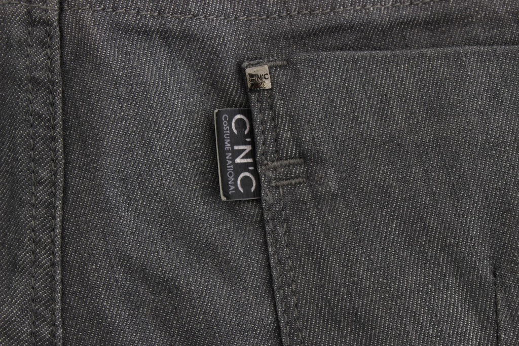 Costume National Grey Slim Fit Cotton Blend Jeans