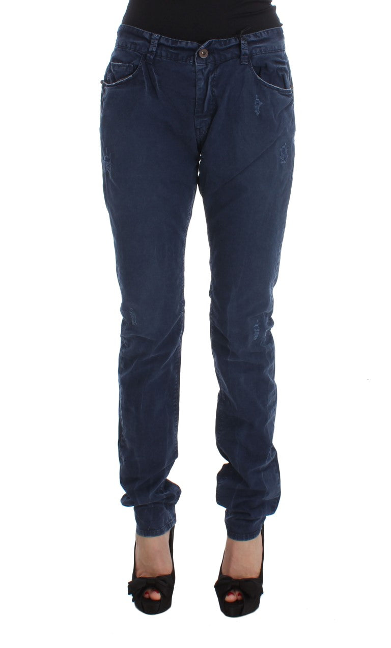 Costume National Blue Cotton-Blend Denim Jeans