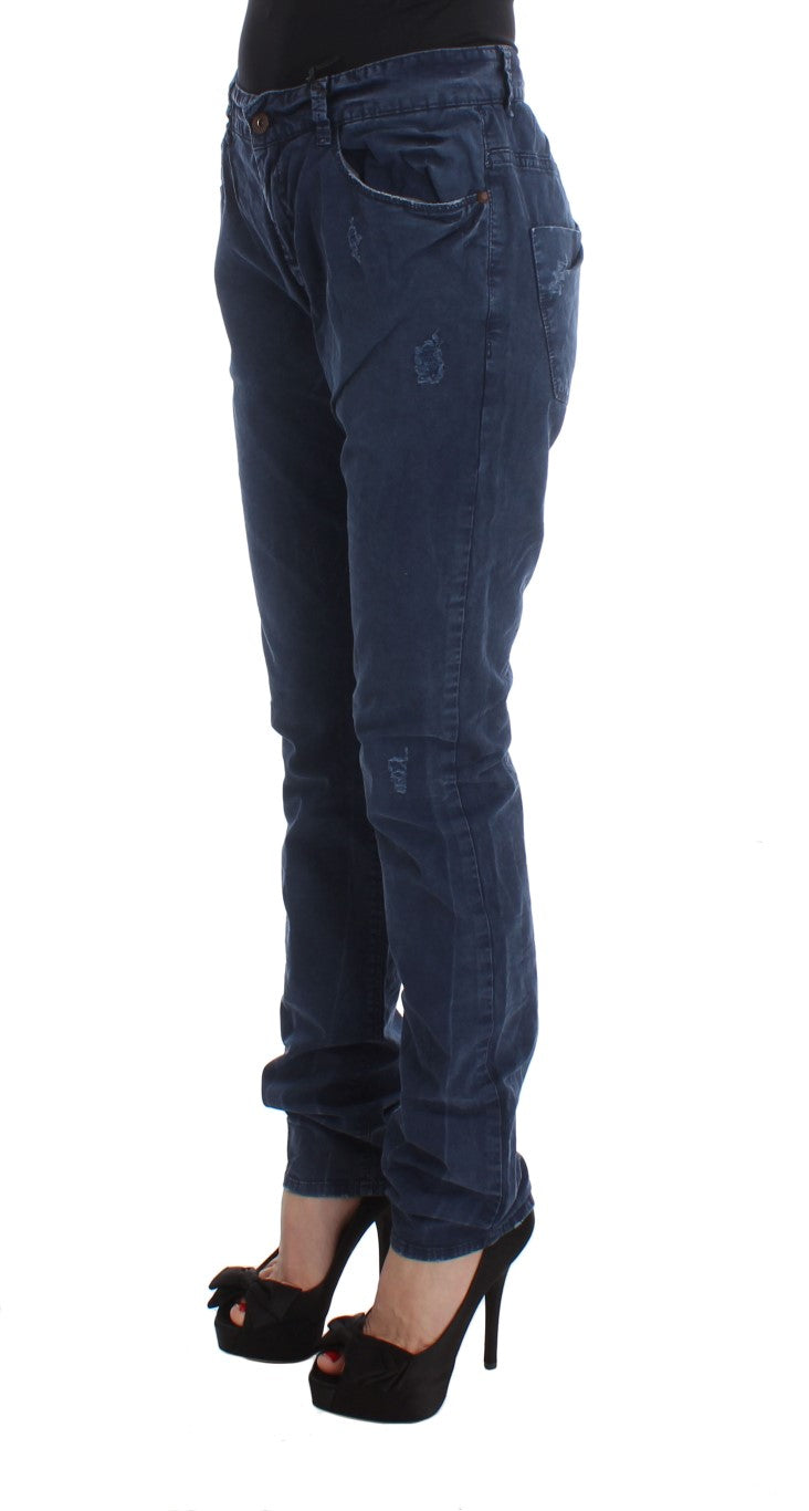 Costume National Blue Cotton-Blend Denim Jeans