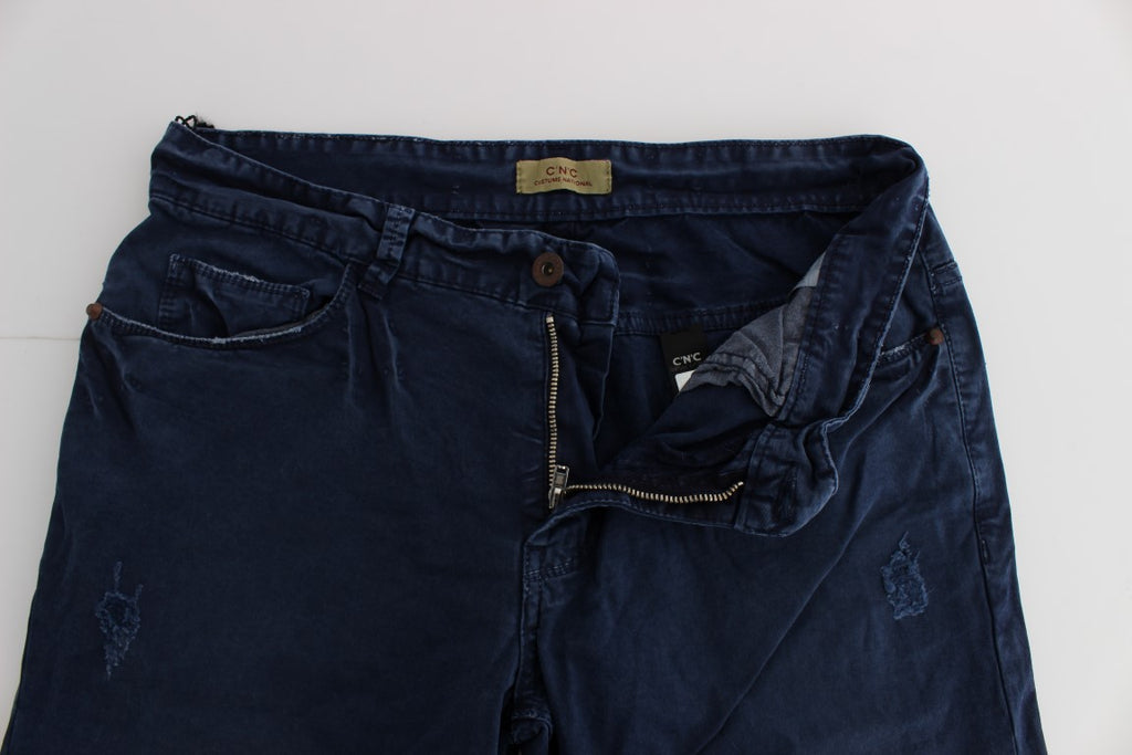 Costume National Blue Cotton-Blend Denim Jeans