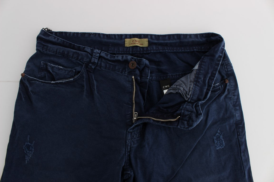 Costume National Blue Cotton-Blend Denim Jeans