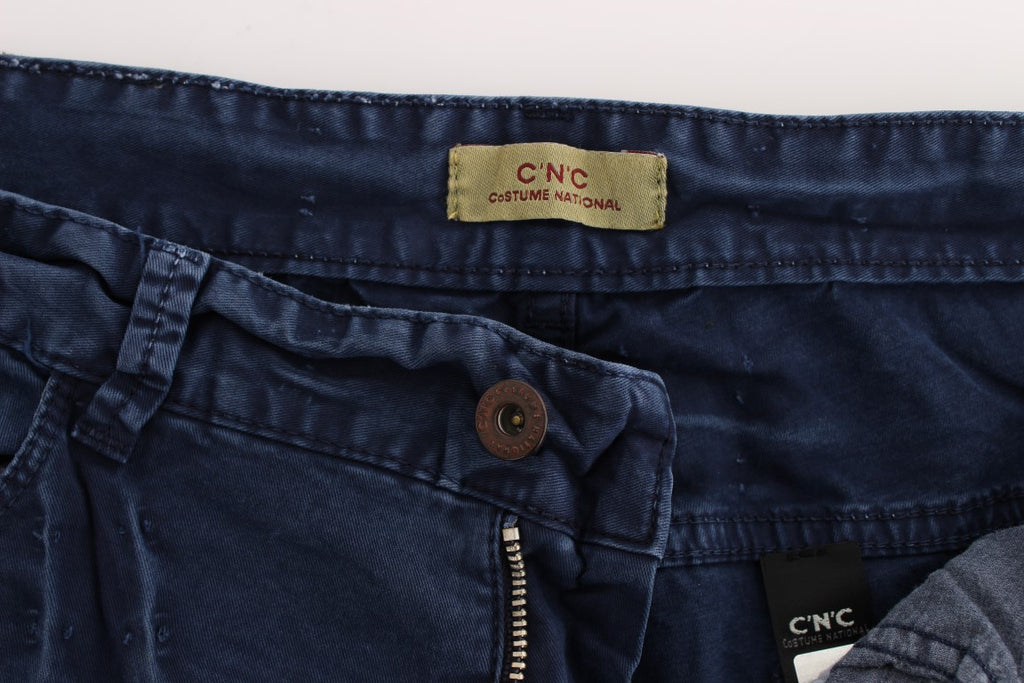 Costume National Blue Cotton-Blend Denim Jeans