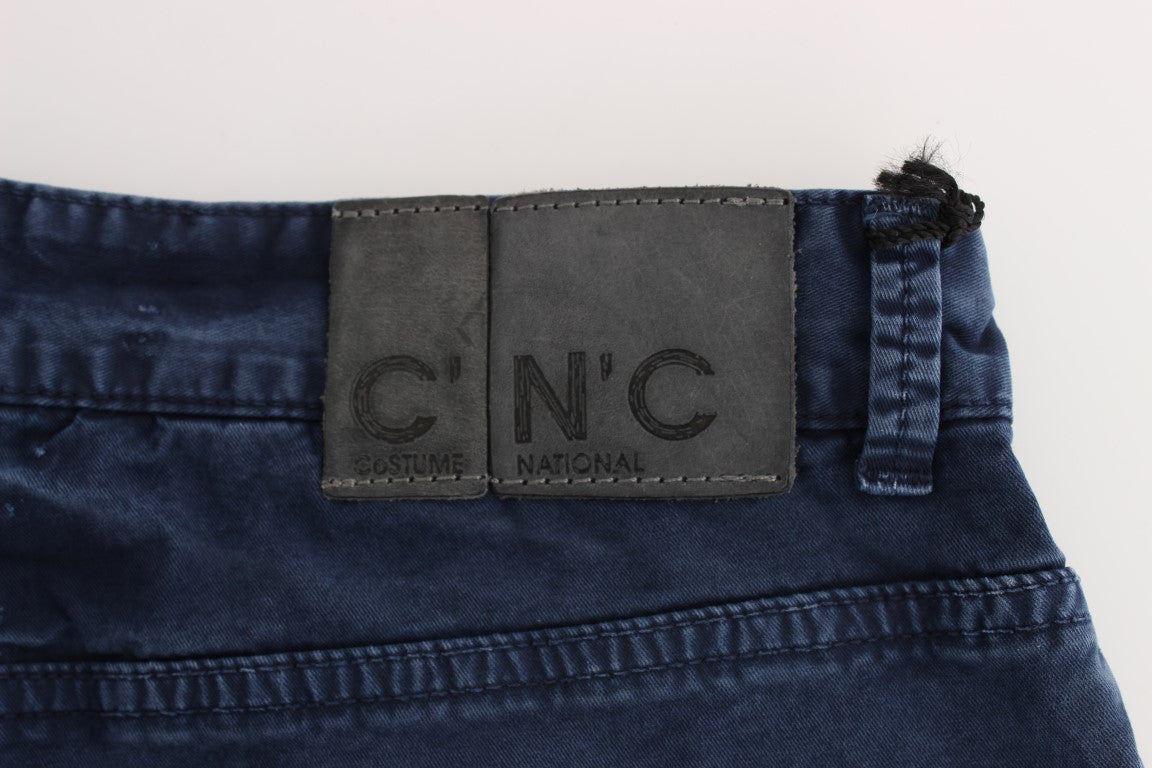 Costume National Blue Cotton-Blend Denim Jeans