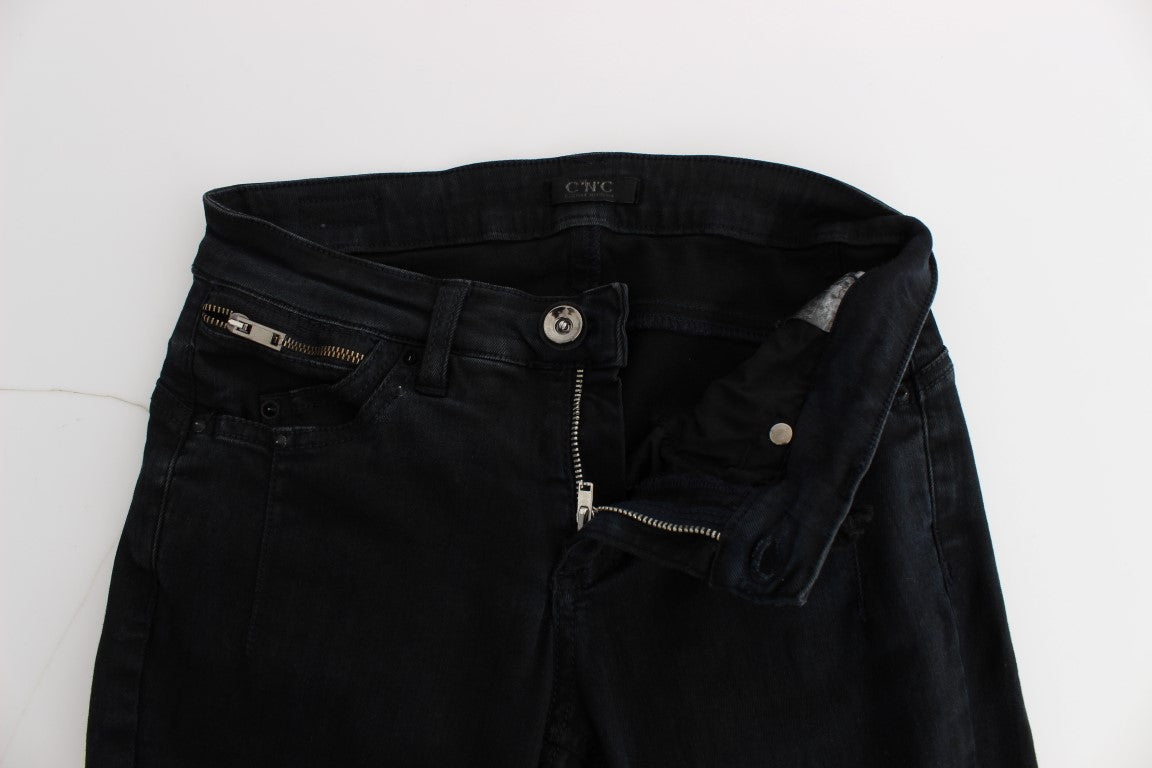 Costume National Black Slim Fit Cotton Denim Jeans