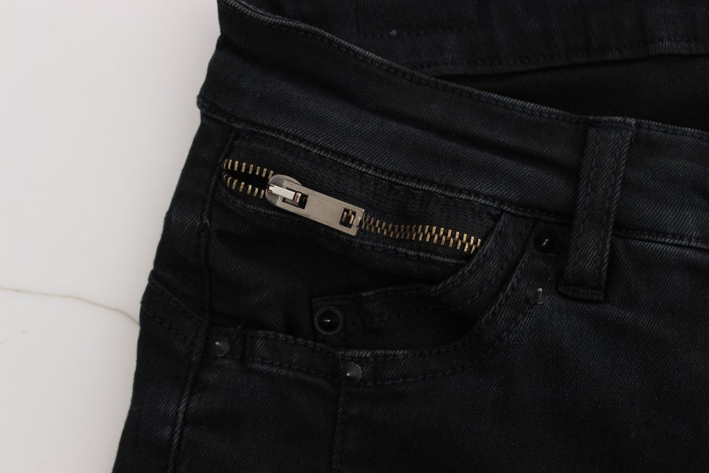 Costume National Black Slim Fit Cotton Denim Jeans