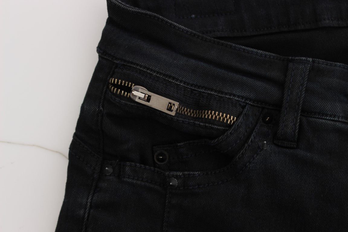 Costume National Black Slim Fit Cotton Denim Jeans
