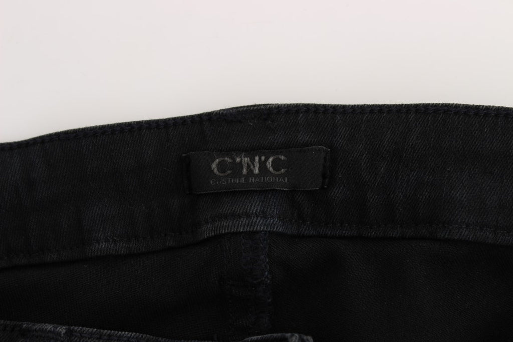 Costume National Black Slim Fit Cotton Denim Jeans