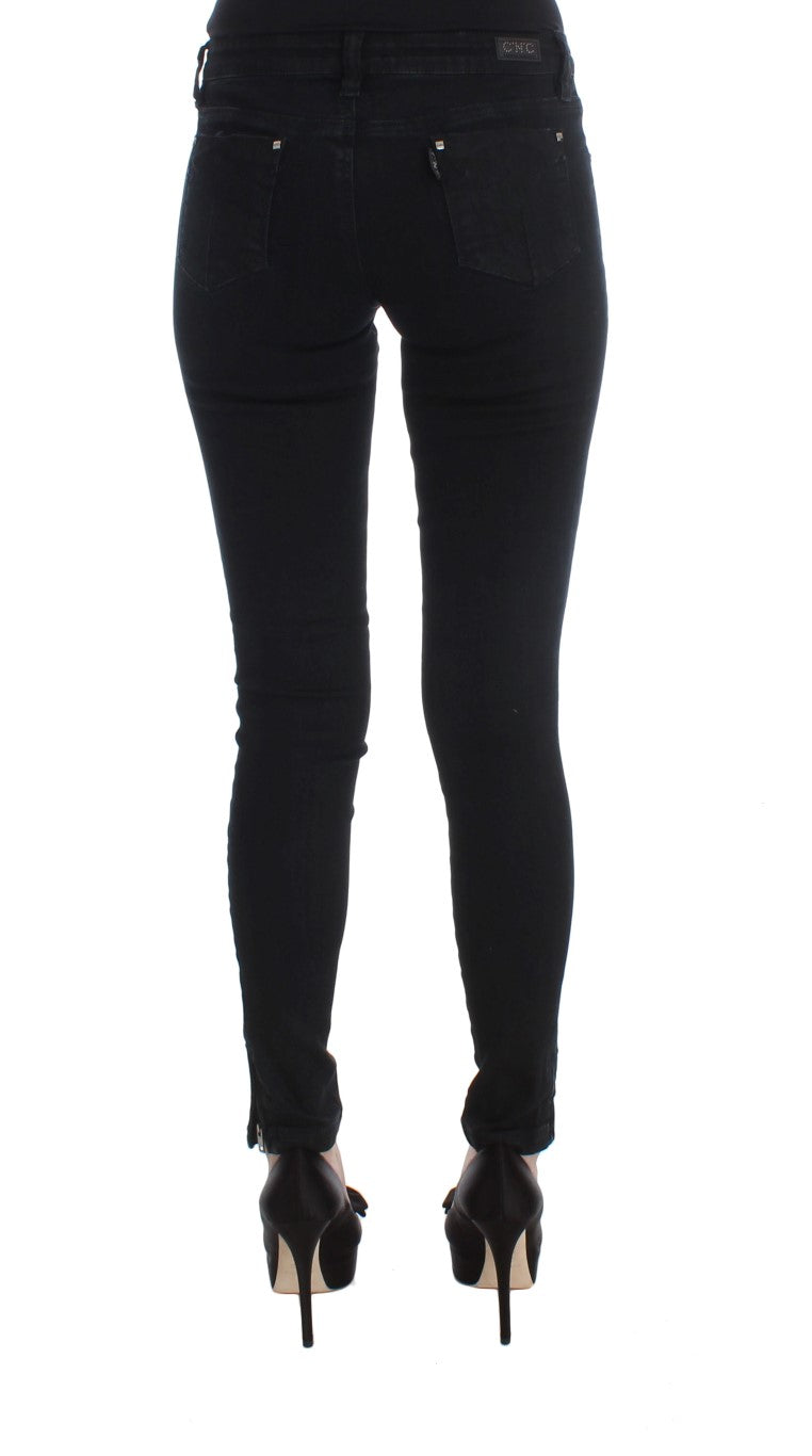 Costume National Black Slim Fit Cotton Denim Jeans