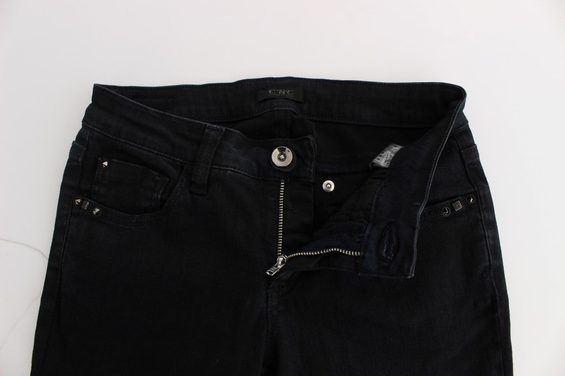 Costume National Black Slim Fit Cotton Denim Jeans