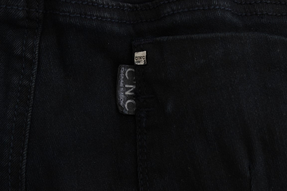 Costume National Black Slim Fit Cotton Denim Jeans