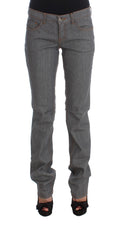 Costume National Graue Denim-Jeans aus Baumwolle mit normaler Passform