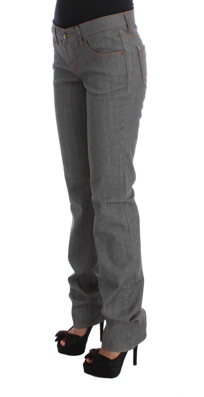 Costume National Graue Denim-Jeans aus Baumwolle mit normaler Passform