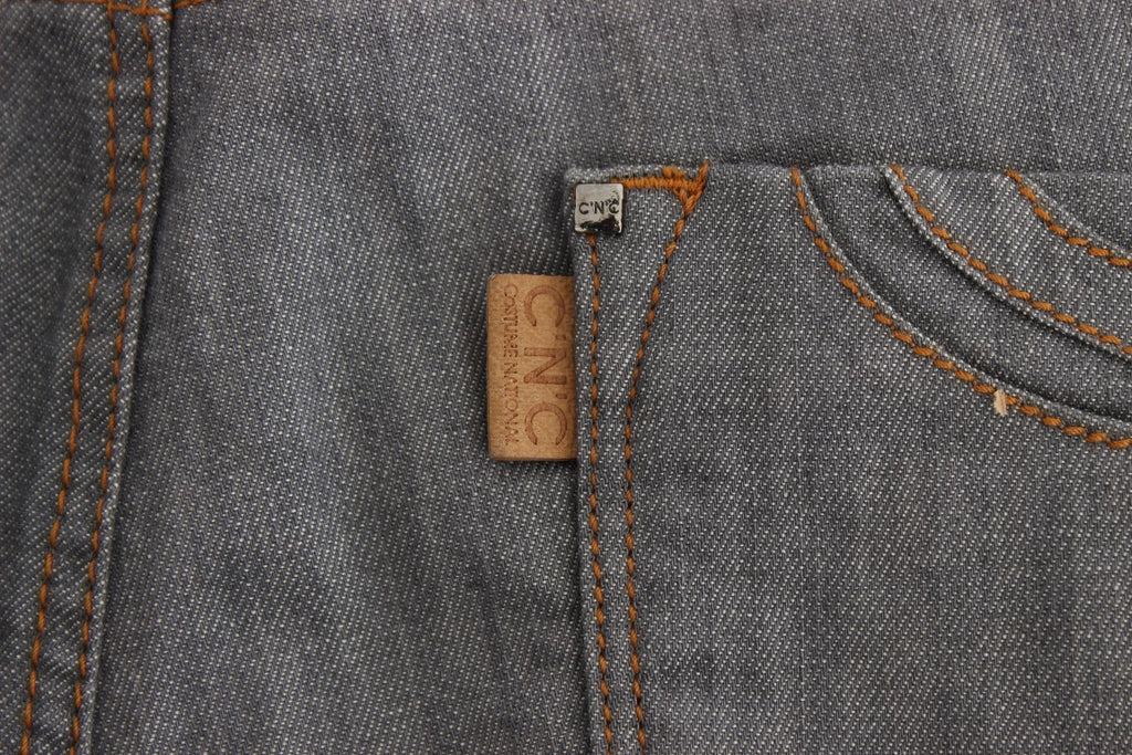 Costume National Graue Denim-Jeans aus Baumwolle mit normaler Passform