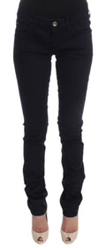 Costume National Blue Slim Fit Cotton Blend Jeans