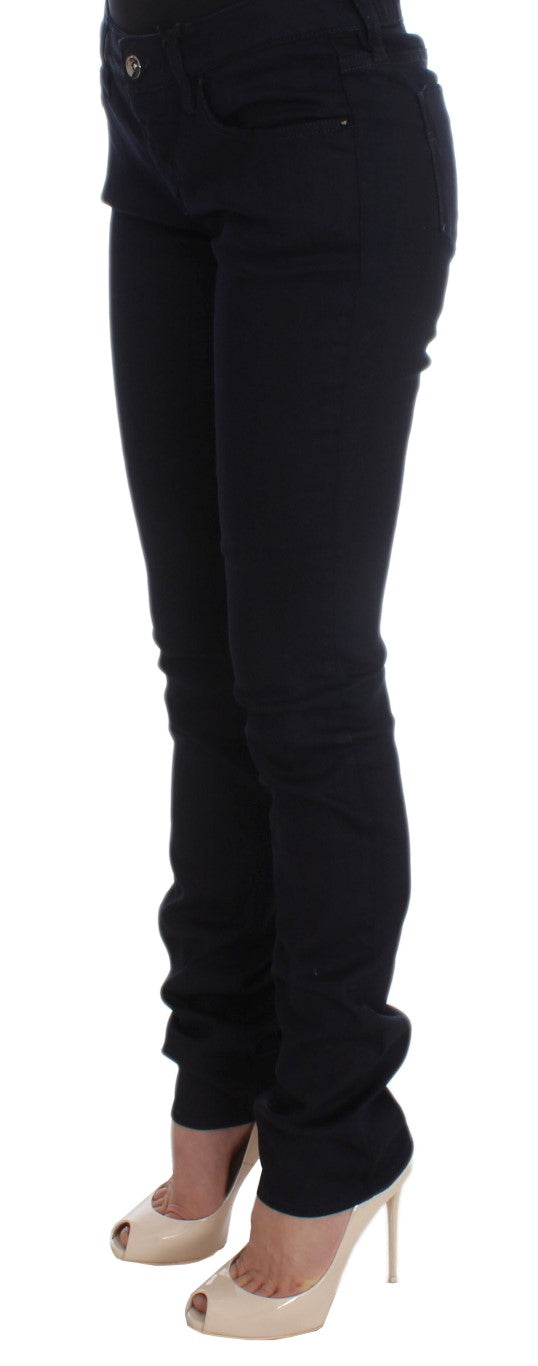 Costume National Blue Slim Fit Cotton Blend Jeans