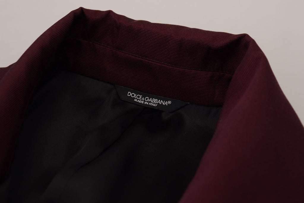 Dolce & Gabbana Zweireihige Jacke aus Polyester in Bordeaux