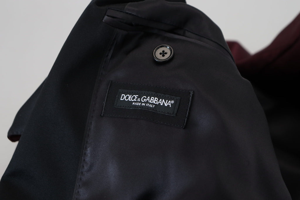 Dolce & Gabbana Zweireihige Jacke aus Polyester in Bordeaux