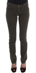 Costume National Green Slim Fit Cotton Blend Jeans