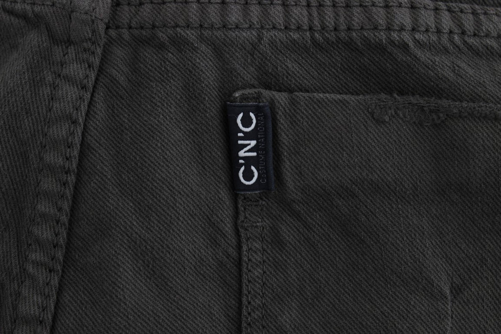Costume National Green Slim Fit Cotton Blend Jeans