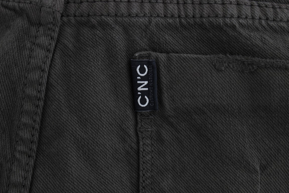 Costume National Green Slim Fit Cotton Blend Jeans