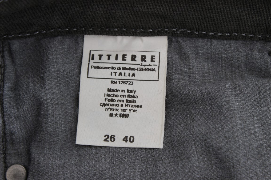Costume National Green Slim Fit Cotton Blend Jeans