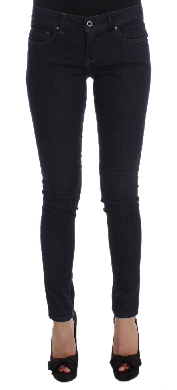 Costume National Blaue Slim Fit Jeans aus Baumwollmischung