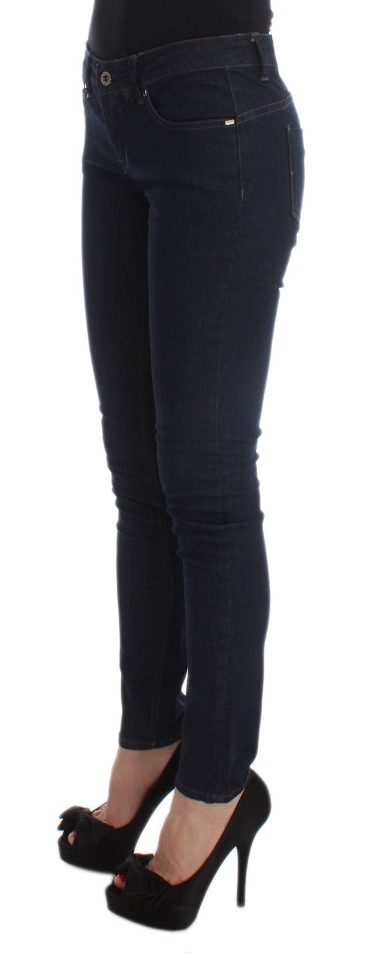 Costume National Blaue Slim Fit Jeans aus Baumwollmischung