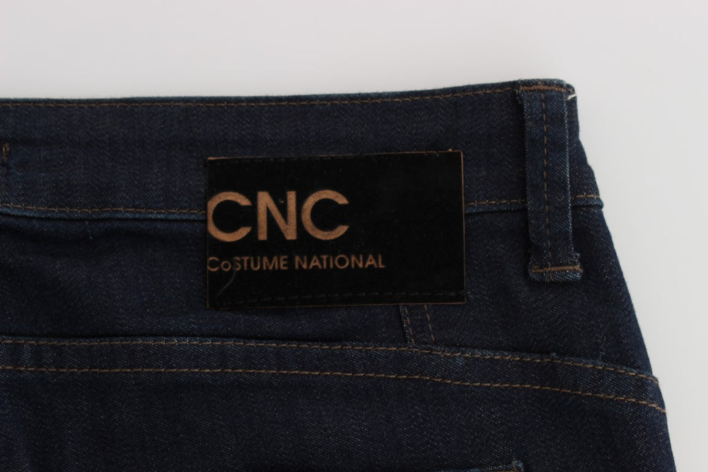 Costume National Blaue Slim Fit Jeans aus Baumwollmischung