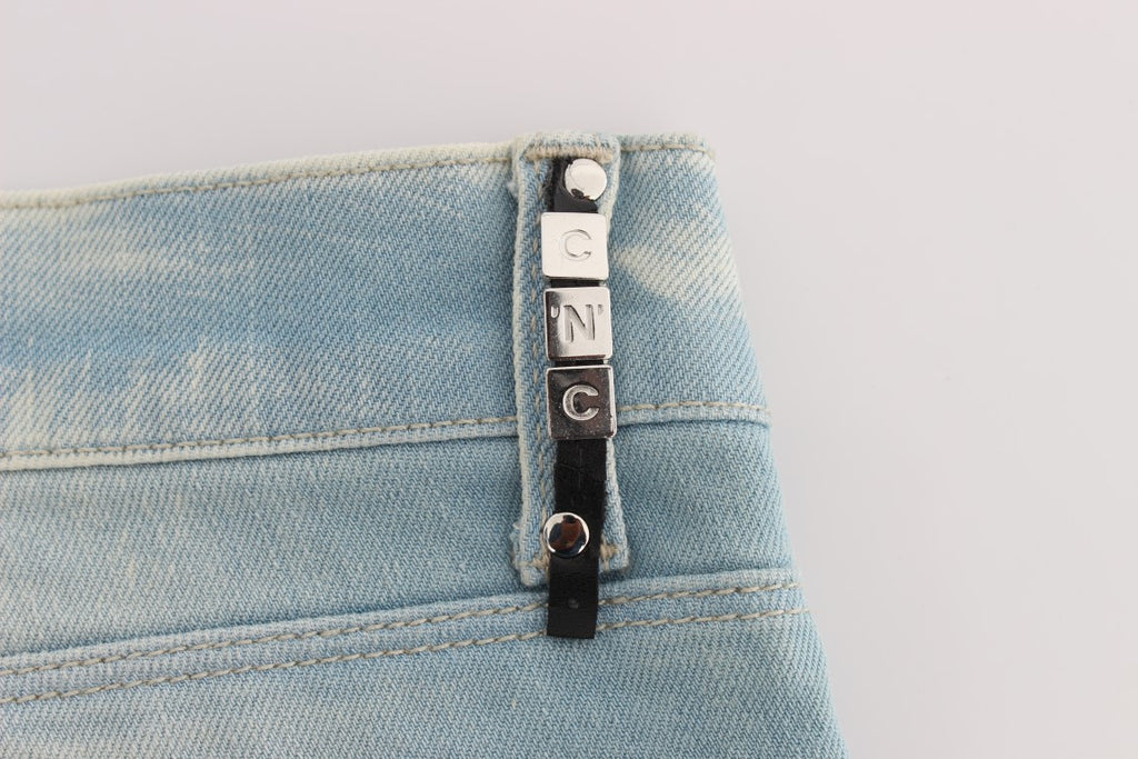 Costume National Blaue Baumwollmischung Super Slim Fit Jeans