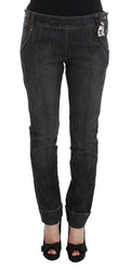 Ermanno Scervino Grey Slim Fit Cotton Denim Jeans