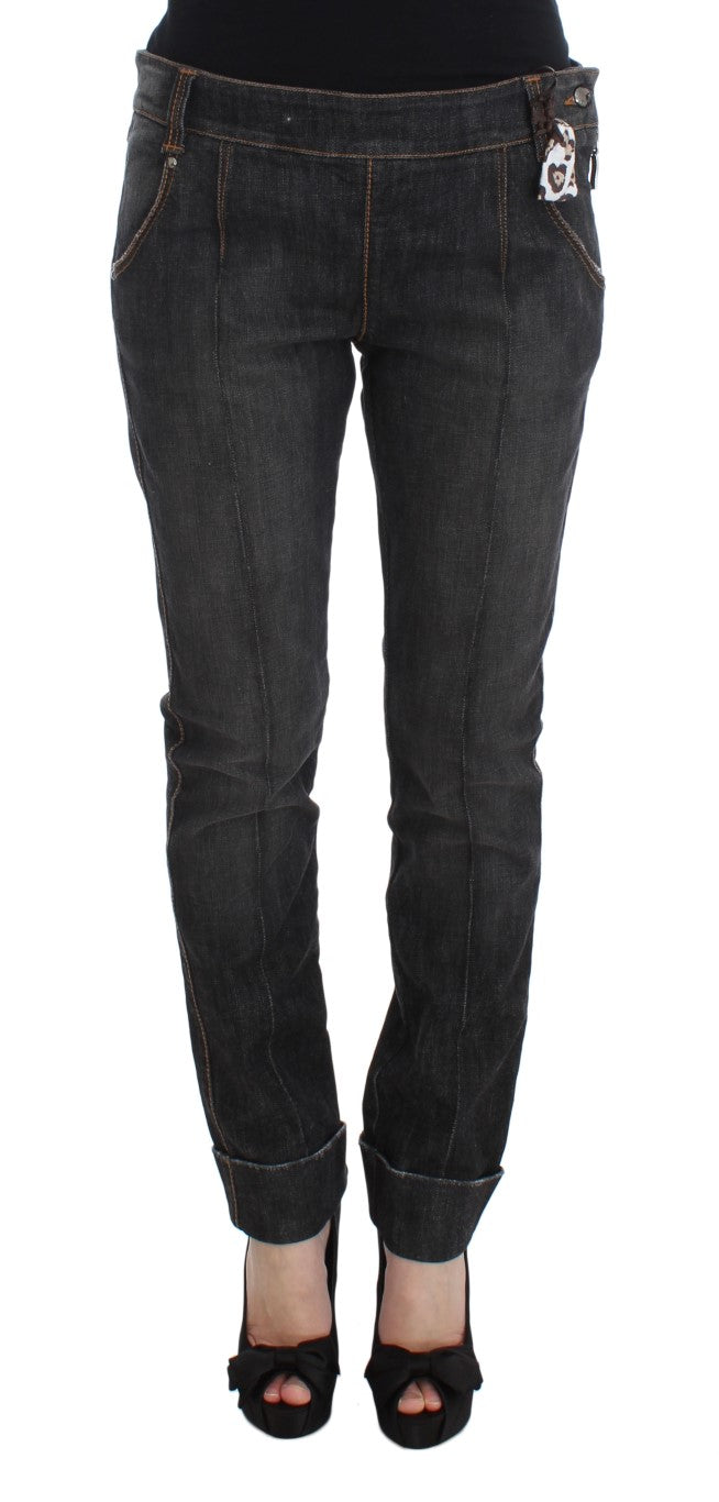 Ermanno Scervino Grey Slim Fit Cotton Denim Jeans