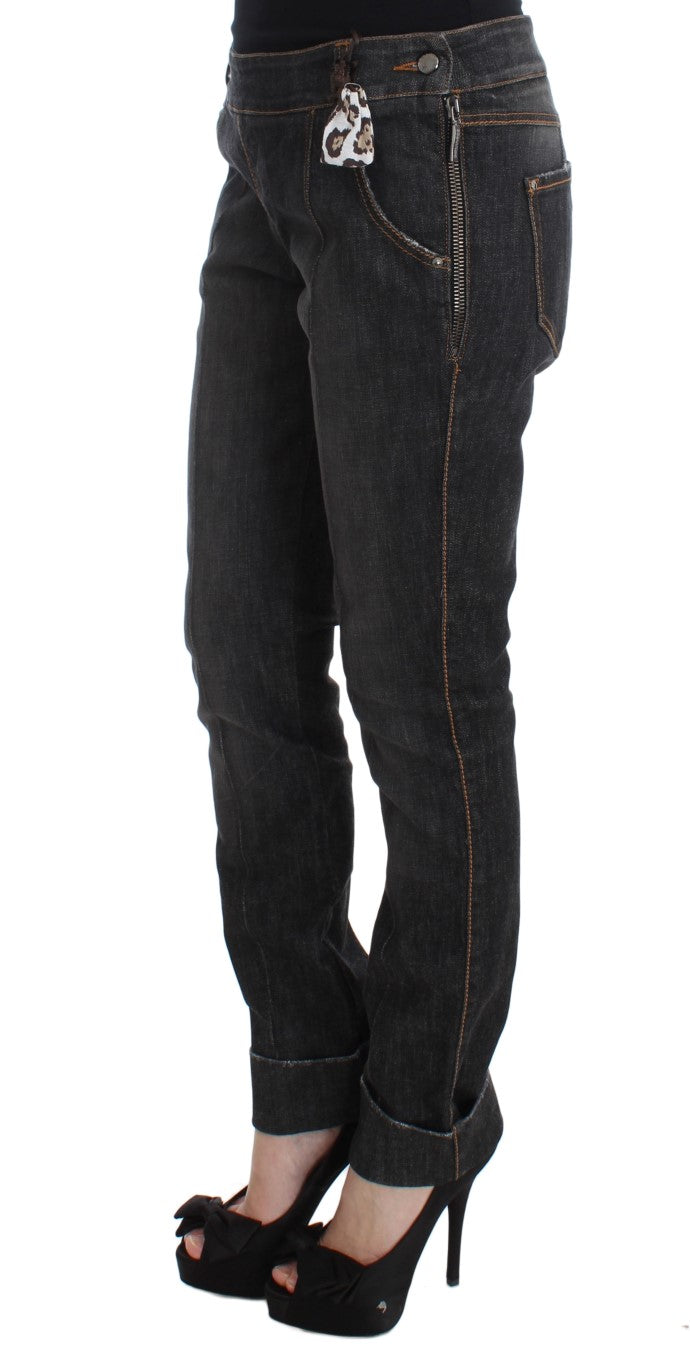 Ermanno Scervino Grey Slim Fit Cotton Denim Jeans