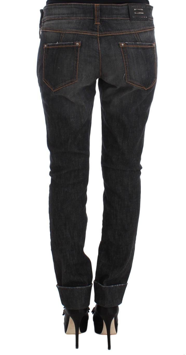 Ermanno Scervino Grey Slim Fit Cotton Denim Jeans