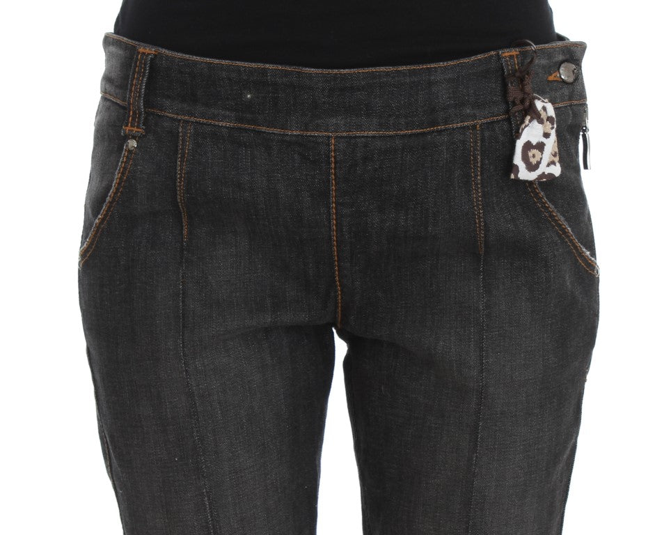 Ermanno Scervino Grey Slim Fit Cotton Denim Jeans