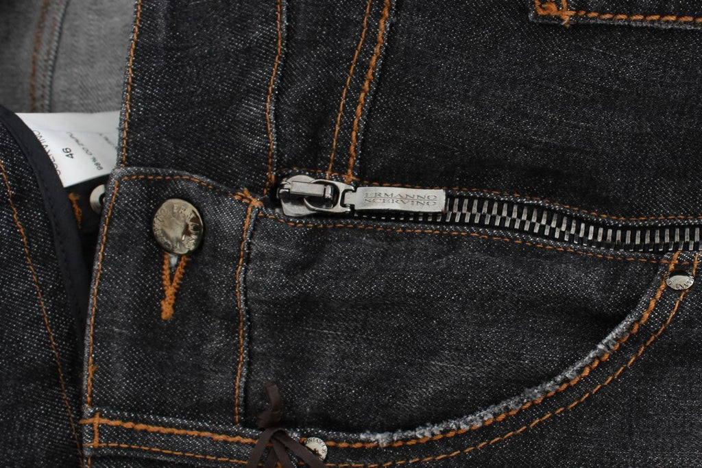 Ermanno Scervino Grey Slim Fit Cotton Denim Jeans