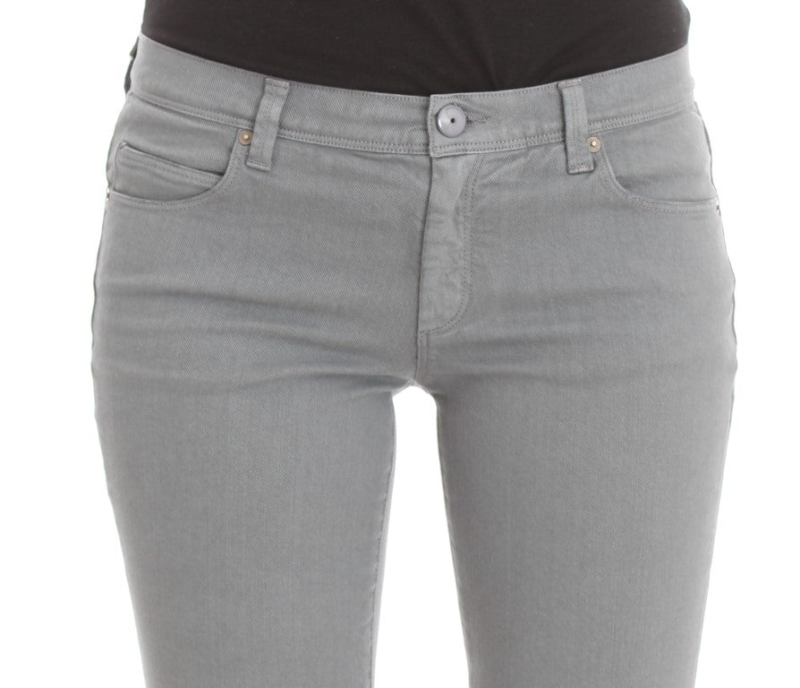 Ermanno Scervino Blaue Baumwollmischung Slim Fit Bootcut Jeans