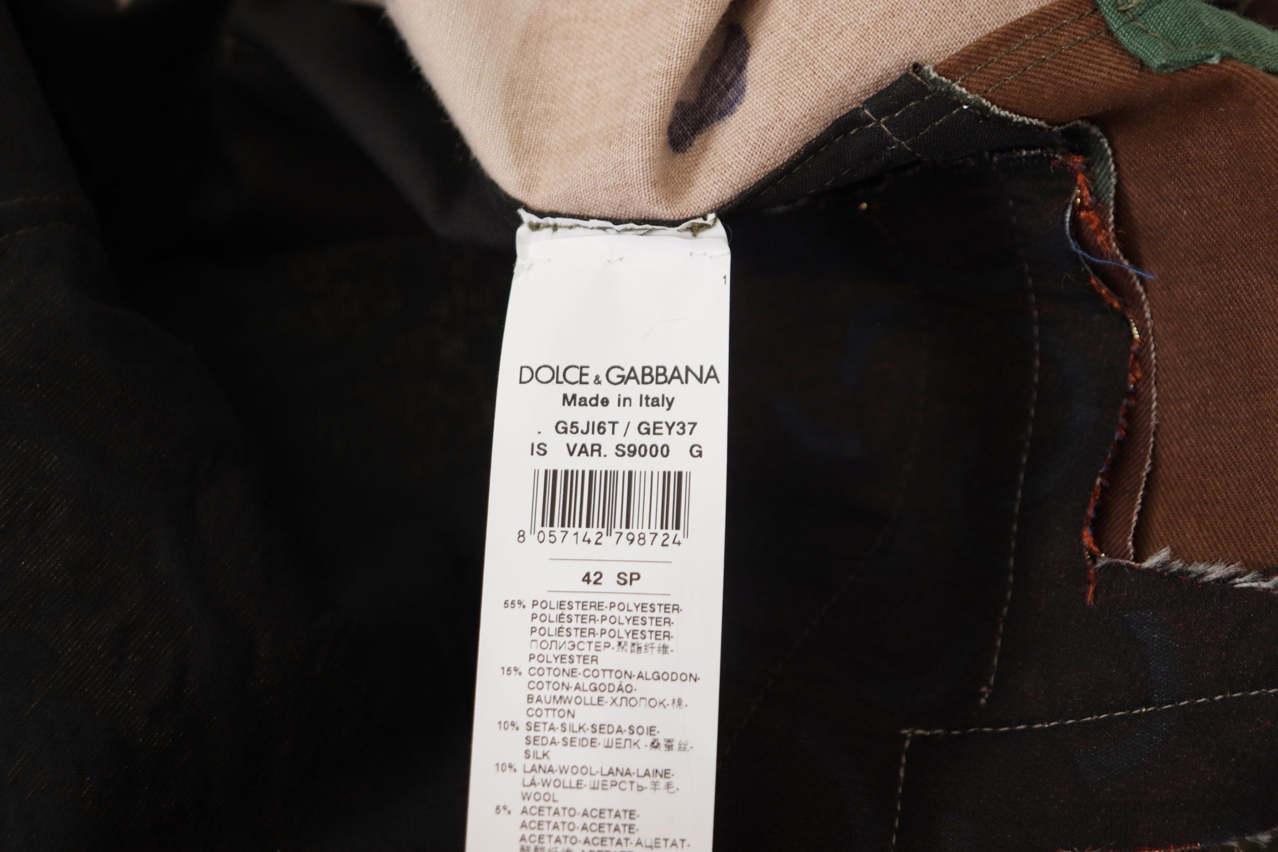 Dolce & Gabbana Multicolor Button-Down Patchwork Shirt