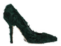 Dolce & Gabbana Grüne Xiangao Lammfell Leder Pumps