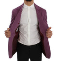 Dolce & Gabbana Lila Kaschmir Slim Fit Blazer Jacke