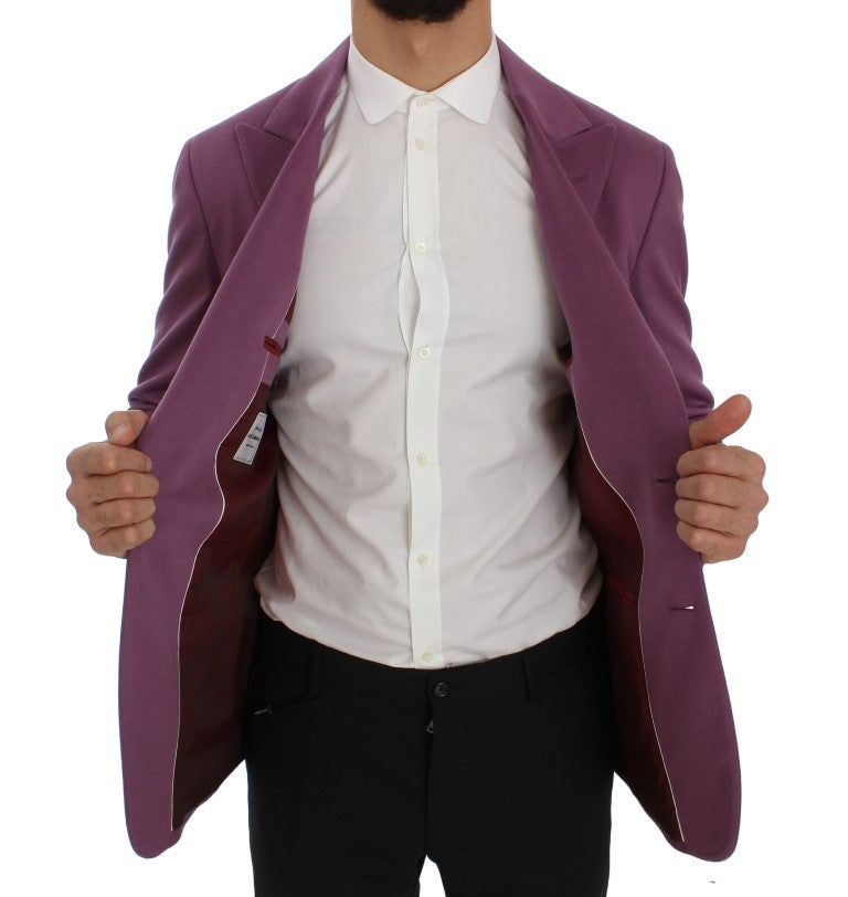 Dolce & Gabbana Lila Kaschmir Slim Fit Blazer Jacke