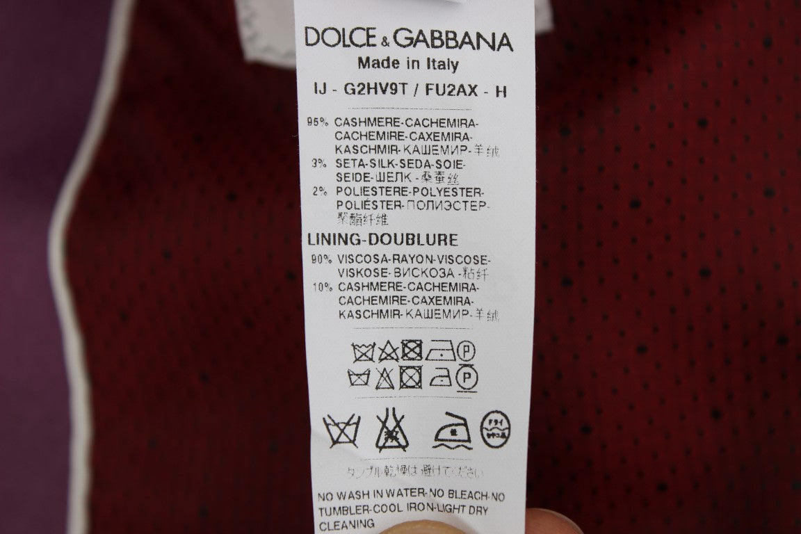 Dolce & Gabbana Lila Kaschmir Slim Fit Blazer Jacke