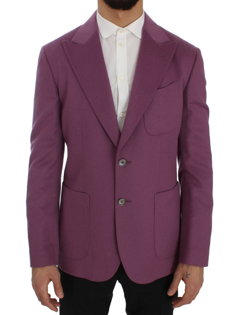 Dolce & Gabbana Lila Kaschmir Slim Fit Blazer Jacke