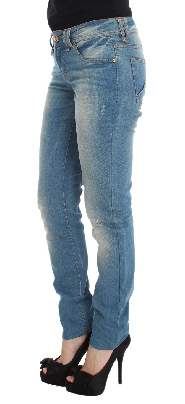 John Galliano Blaue Waschung Baumwollmischung Slim Fit Jeans